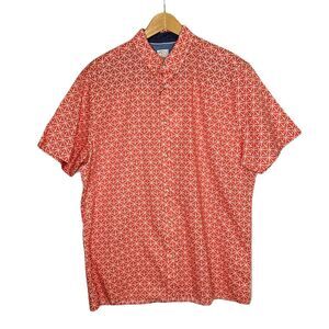 NWT Next Supply Palm Tree Print Shirt Mens Size XL Coral Tropical Short Sleeve